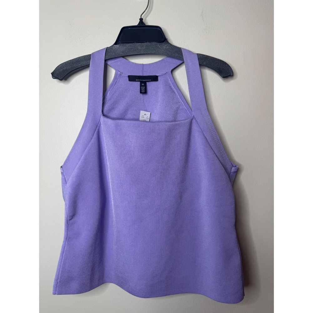 White House Black Market Lavender Purple Halter Sweater Top